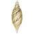 Gold glitter Christmas ornament, spiral design