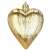 Gold Christmas ornament, heart design