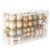Set globuri si decoratiuni de Craciun, 77 piese, diverse dimensiuni, auriu 126849233