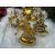 Springos gold Christmas tree ornaments in setting
