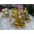 Springos gold Christmas tree ornaments in setting
