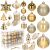 Springos gold Christmas tree ornament set