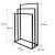 Dimensions of Springos black 3-tier towel rack
