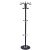 Springos black standing coat rack with marble base
