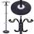 Springos coat rack with marble base and umbrella stand, collage of different angles