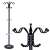 Springos coat rack with marble base and umbrella stand, collage of different angles