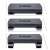 Springos adjustable step platform, 3 height levels, black and grey, for aerobic fitness workouts