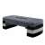 Springos adjustable step platform, 3 height levels, black and grey, for aerobic fitness workouts