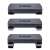 Springos podesiv platform za step, 3 razine visine, crna i siva, za aerobne fitness treninge