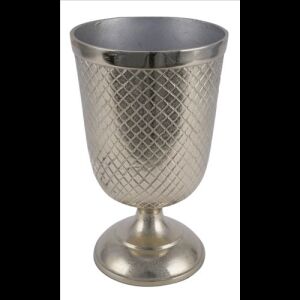 Gehlmann Ezüstszínű fémkehely rácsos mintás, 16x16x25cm 114224961 - Gehlmann