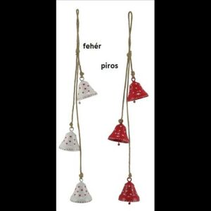 Gehlmann 3 szives fémharang kötélen, 6x6x54xcm 114224962 - Gehlmann