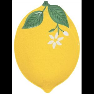 Easy Life-Nuova Sárga citrom porcelán kínálótál 30x22cm, Fleurs et Citrons 114225357 - Kínáló tál