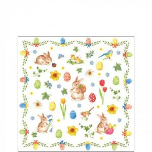 Ambiente Easter Collage papírszalvéta 25x25cm, 20db-os 137985319 - Ambiente