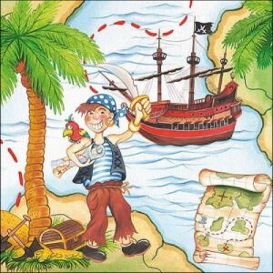 Ambiente Pirate papírszalvéta 33x33cm, 20db-os 114225627 - Ambiente