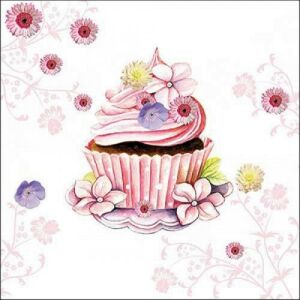 Ambiente Decorated Cupcake papírszalvéta 33x33cm, 20db-os 114225638 - Ambiente