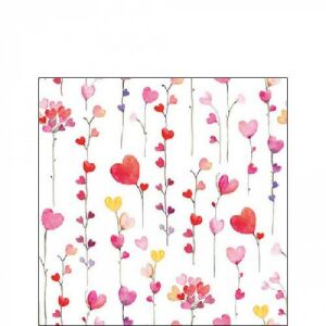 Ambiente Hearts garlands papírszalvéta 25x25cm, 20db-os 137985433 - Ambiente