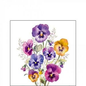 Ambiente Pansies papírszalvéta 25x25cm, 20db-os 114225727 - Ambiente