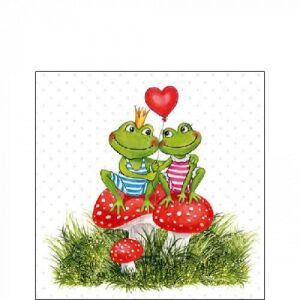 Ambiente Frogs in love papírszalvéta 25x25cm, 20db-os 114225732 - Ambiente