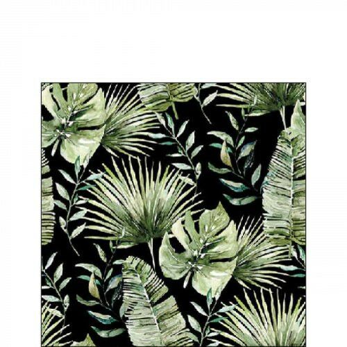 Ambiente Jungle leaves black papírszalvéta 25x25cm, 20db-os 137985477