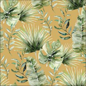 Ambiente Jungle leaves gold papírszalvéta 33x33cm, 20db-os 137985503 - Ambiente