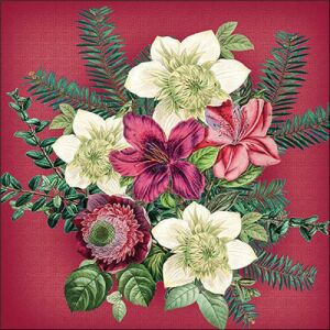 Ambiente Azalea and helleborus red papírszalvéta 33x33cm, 20db-os 137985534 - Ambiente