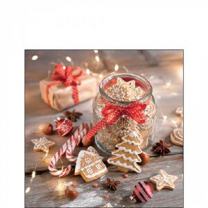 Ambiente Christmas cookies jar papírszalvéta 25x25cm, 20db-os 137984434 - Ambiente