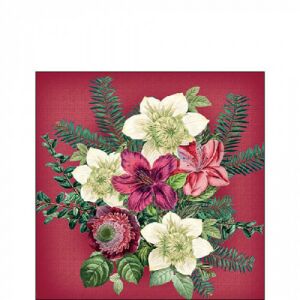 Ambiente Azalea and helleborus red papírszalvéta 25x25cm, 20db-os 137984383 - Ambiente