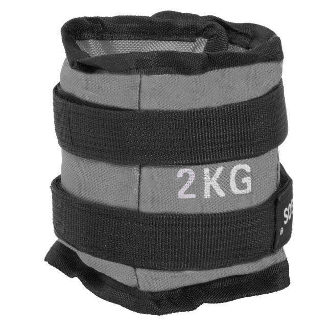 Springos Boka- és Csuklósúly - 2x2 kg - Szürke