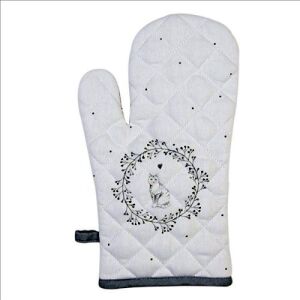 Clayre-Eef Edényfogó kesztyű 18x30cm, 100% pamut, Lovely Grey Cat 114226188 - Clayre & Eef