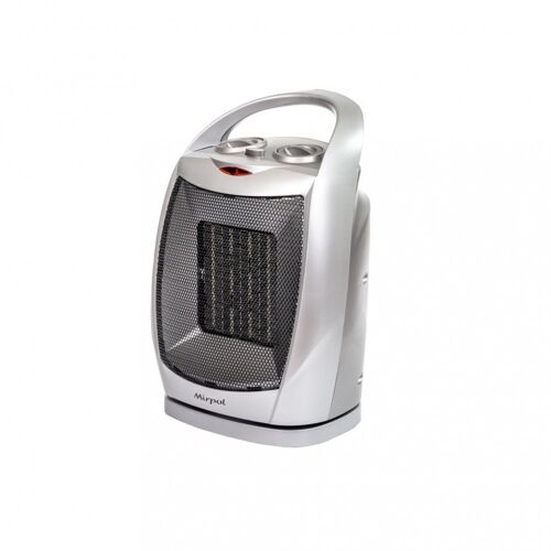 Murpui HH-301A elektromos fűtőtest, ezüst színű, fogantyúval, 2 teljesítményszint, túlmelegedés elleni védelem