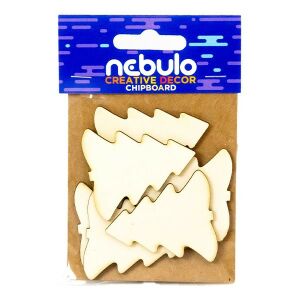 Karton dekoráció NEBULO karácsonyfák 6 db/csomag 114235030 - Nebulo