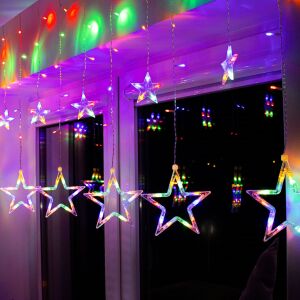 Csillag multicolor star light curtain hanging on window - String Light