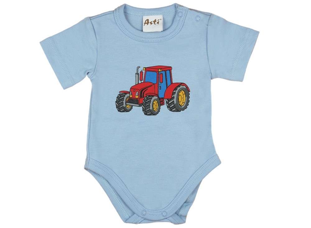 Fiú rövid ujjú Body - Traktor - kék