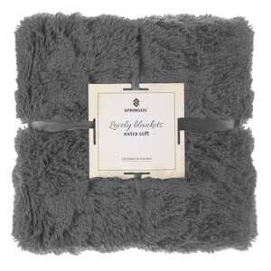 Pătură Springos Lovely blankets extra soft gri, pliată, cu ambalaj - Springos