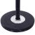 Close-up of Springos black standing coat rack's marble base.