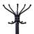 Springos free-standing coat rack with marble base and umbrella holder, black, close-up of hooks