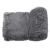 Rolled Springos graphite grey plush blanket