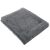 Springos graphite grey plush blanket, close-up