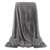 Springos gray plush blanket, 160x200 cm, folded