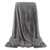 Springos gray plush blanket, 160x200 cm, folded
