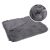 Springos graphite fluffy blanket, 200x220 cm, with detail insert
