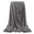 Draped Springos graphite fluffy blanket, 200x220 cm