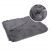 Springos graphite fluffy blanket, 200x220 cm, with detail insert