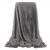 Draped Springos graphite fluffy blanket, 200x220 cm