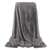 Springos Lovely blanket extra soft, gray, 200x220 cm, draped over a chair