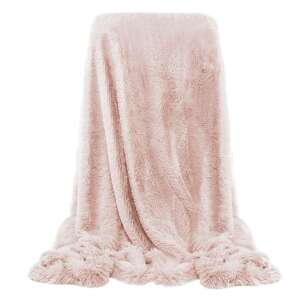 Springos pink fluffy blanket, 200x220 cm - Bedding
