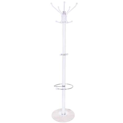 White coat rack with marble base and umbrella stand, Springos