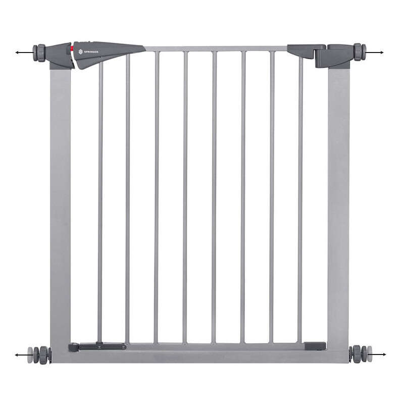 Kratka zabezpieczająca dla dzieci, regulowana osłona schodów, 79-84 cm, szara