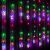 Springos star curtain lights, multicolor and cool white, window decoration
