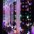 Springos star curtain lights, multicolor and cool white, festive window decoration